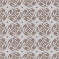 Seamless vector brown pattern in Art Nouveau style on gray background
