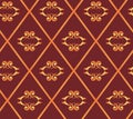 Seamless vector brown texture with rhombuses