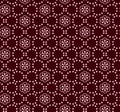 Seamless vector burgundy flower dots pattern