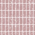 Seamless vector checkered pattern. Creative geometric pastel background with rectangles. Grunge texture with attrition, cracks and Royalty Free Stock Photo