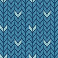 Seamless vector chevron pattern with abstract floral elements painted in polka dot style in blue colors