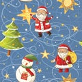 Seamless vector christmas, new year pattern Royalty Free Stock Photo