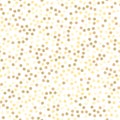 Seamless vector confetti pattern with glittering dots. Bright holidays stripes background. Golden glitter pattern. Metallic foil b