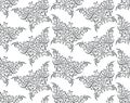 Seamless vector creative butterfly pattern design