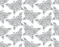 Seamless vector creative butterfly pattern design Royalty Free Stock Photo