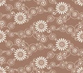 Seamless vector cute flower pattern Royalty Free Stock Photo