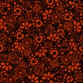 Seamless vector decorative hand drawn pattern. Royalty Free Stock Photo