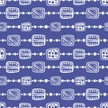 Seamless vector decorative hand drawn pattern. Royalty Free Stock Photo