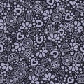 Seamless vector decorative hand drawn pattern Royalty Free Stock Photo