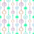 Seamless vector decorative hand drawn pattern. Royalty Free Stock Photo