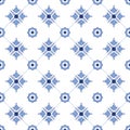 Seamless vector delftware pattern Royalty Free Stock Photo