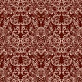 Seamless vector etno pattern with decorative elements.