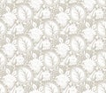 Seamless vector fancy floral wallpaper