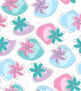 Seamless vector fancy flower wallpaper