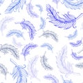 Seamless vector feather pattern