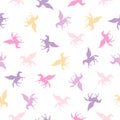 Seamless vector flat pattern - Pegasus