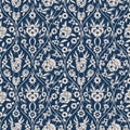 seamless vector floral arabesque pattern with vintage print. design for covers, textile, packaging