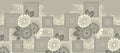 Seamless geometrical floral border design Royalty Free Stock Photo