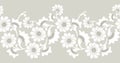 Vector seamless floral border design Royalty Free Stock Photo