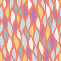 Seamless vector floral pattern with abstract leaves painted random in pastel colors on pink background Royalty Free Stock Photo
