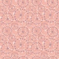 Seamless vector floral pattern. Pink hand drawn background with abstract flowers. Royalty Free Stock Photo