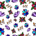 Seamless Vector flower pattern