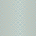 Seamless vector geometric golden element pattern. Abstract background copper line texture on blue green. Simple minimalistic