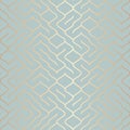 Seamless vector geometric golden element pattern. Abstract background copper line texture on blue green. Simple minimalistic