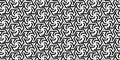 Seamless vector geometric pattern of interconnected black hexagon shapes Royalty Free Stock Photo