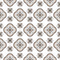 Seamless vector geometric rosette pattern background