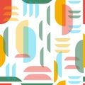 Seamless vector geometric striped pattern background. color bright illustration for the design of fabrics, banners on the website