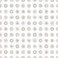 Seamless vector geometrical pattern with circles pastel endless background with hand drawn textured geometric figures. Graphic ill Royalty Free Stock Photo