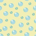 Seamless vector glass beads pattern on pale yellow background Royalty Free Stock Photo