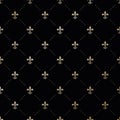 Seamless vector gold pattern with Fleur-de-lis