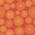 Seamless vector gradient rounds red and orange pattern Royalty Free Stock Photo
