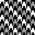 Diagonal Hounds Tooth in Grey, Black and White