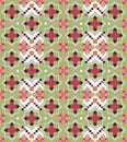 Seamless, Vector Image of Rectilinear Figures in Greenish and Brown Tones, Forming A Kind of Mosaic Pattern. Can Be Used in Design