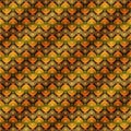 Seamless, Vector Image of Stylized Zigzag Stripes Forming a Repeating Pattern in A Brown-Green Gradient. Can Be Used in Design and Royalty Free Stock Photo