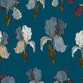 Seamless vector iris pattern 4