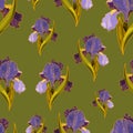 Seamless vector iris pattern 1