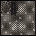 Seamless vector japanese black and white package card template with traditional japanese patterns