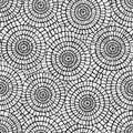Seamless vector lace pattern with circles inside circles. Royalty Free Stock Photo