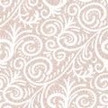 Seamless vector lace pattern. White vintage ornament Royalty Free Stock Photo