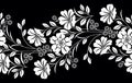 Seamless vector lacy flower border design