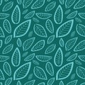 Seamless Vector Leaf Repeating Pattern