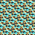 Seamless vector leopard pattern Royalty Free Stock Photo