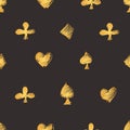 Seamless vector modern pattern with card suits