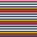 Seamless Vector Multi Stripe Pattern With Colored Horizontal Parallel Stripes Red, Blue,white, Gold, Pink And Navy Background.