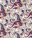 Seamless vector paisley background