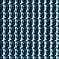 Seamless vector pattern. Abstract symmetrical background with closeup blue gems Royalty Free Stock Photo
